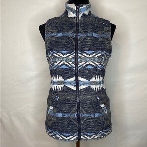 Cowgirl Legend Western Aztec Sweater Vest Satin Lined